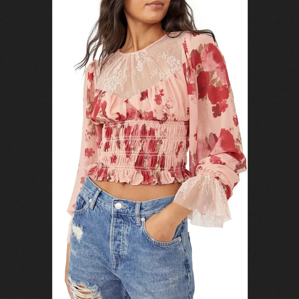 NWT Free people Daphne Blouse